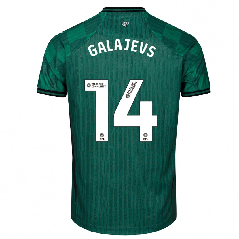 Danxen Dames Marats Galajevs #14 Groen Zwart Uitshirt Uittenue 2025/26 T-Shirt