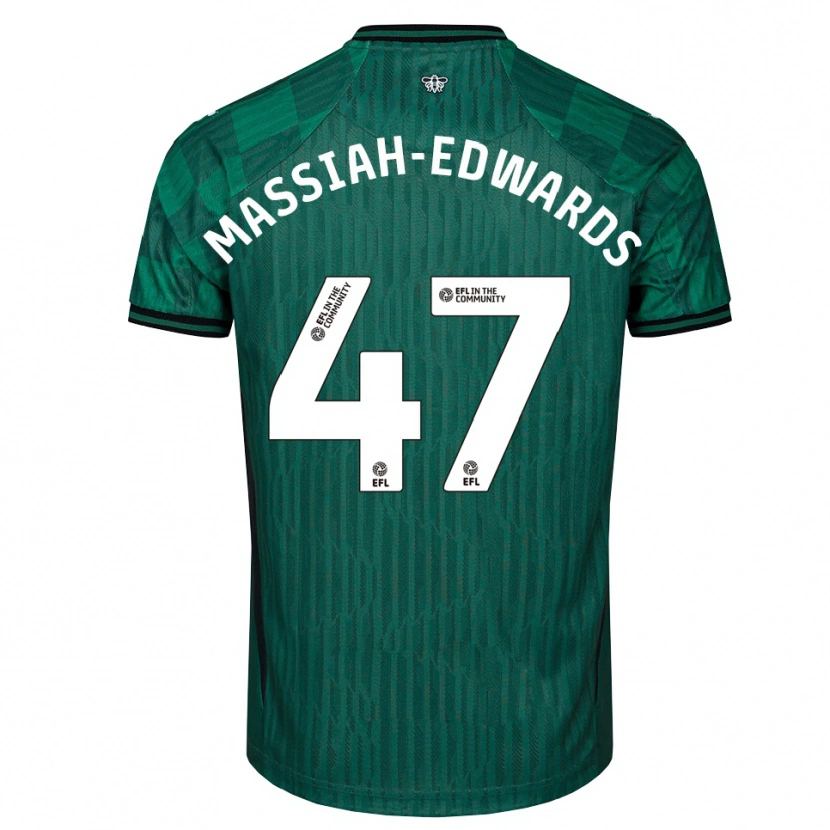 Danxen Dames Zavier Massiah-Edwards #47 Groen Zwart Uitshirt Uittenue 2025/26 T-Shirt
