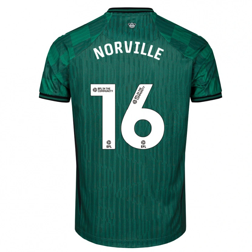 Danxen Dames Jael Norville #16 Groen Zwart Uitshirt Uittenue 2025/26 T-Shirt