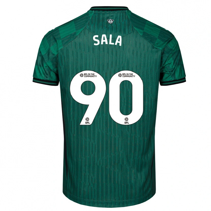 Danxen Dames Joel Sala #90 Groen Zwart Uitshirt Uittenue 2025/26 T-Shirt