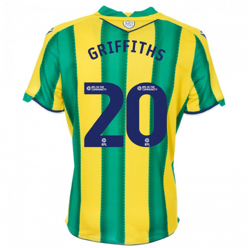 Danxen Dames Josh Griffiths #20 Geel Groen Uitshirt Uittenue 2025/26 T-Shirt