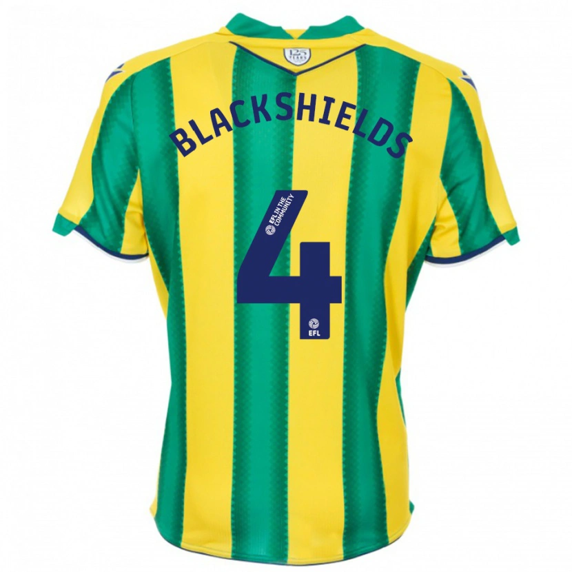 Danxen Dames Charlie Blackshields #4 Geel Groen Uitshirt Uittenue 2025/26 T-Shirt