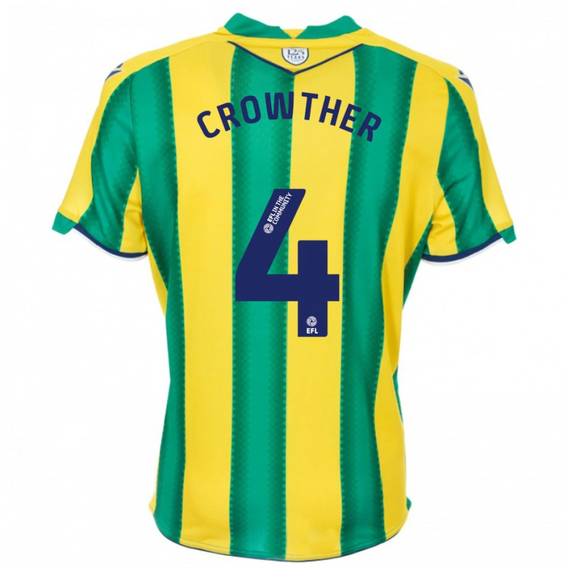 Danxen Dames Matthew Crowther #4 Geel Groen Uitshirt Uittenue 2025/26 T-Shirt