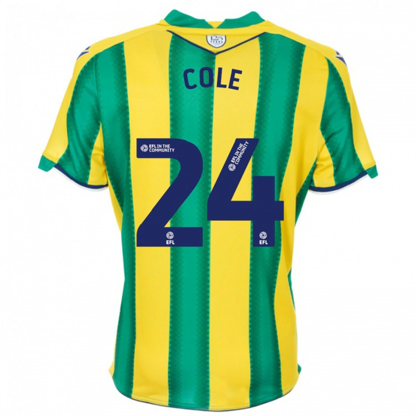 Danxen Dames Delphi Cole #24 Geel Groen Uitshirt Uittenue 2025/26 T-Shirt