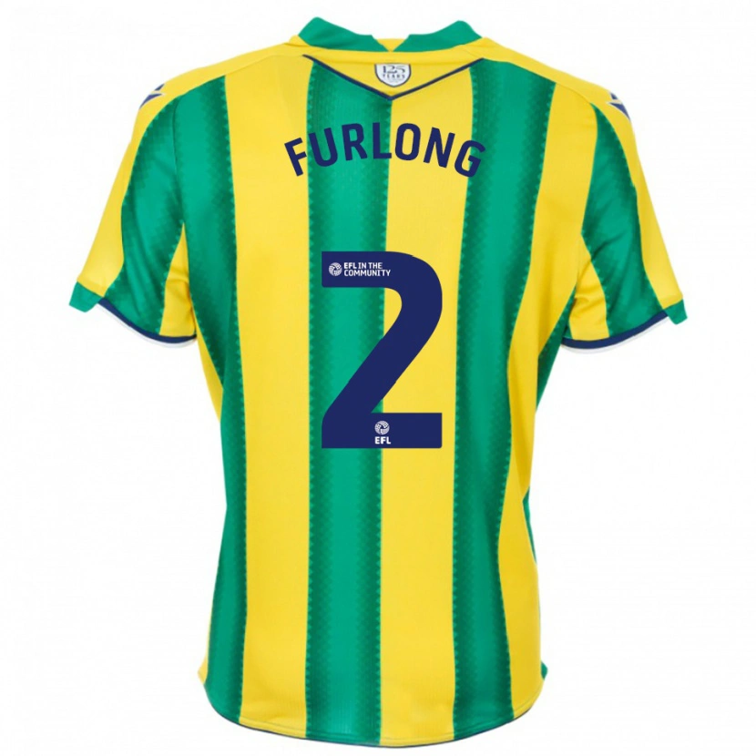 Danxen Dames Darnell Furlong #2 Geel Groen Uitshirt Uittenue 2025/26 T-Shirt