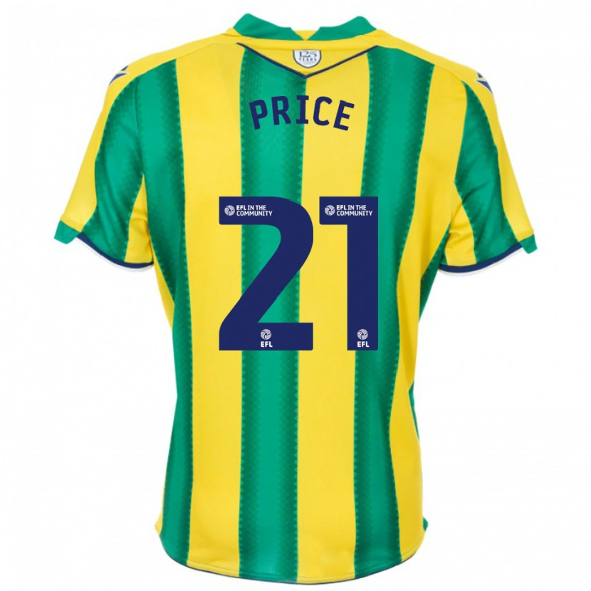 Danxen Dames Isaac Price #21 Geel Groen Uitshirt Uittenue 2025/26 T-Shirt