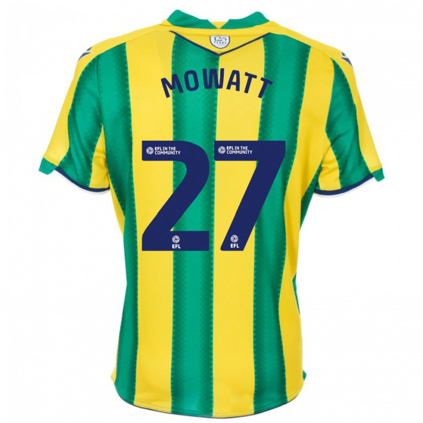 Danxen Dames Alex Mowatt #27 Geel Groen Uitshirt Uittenue 2025/26 T-Shirt