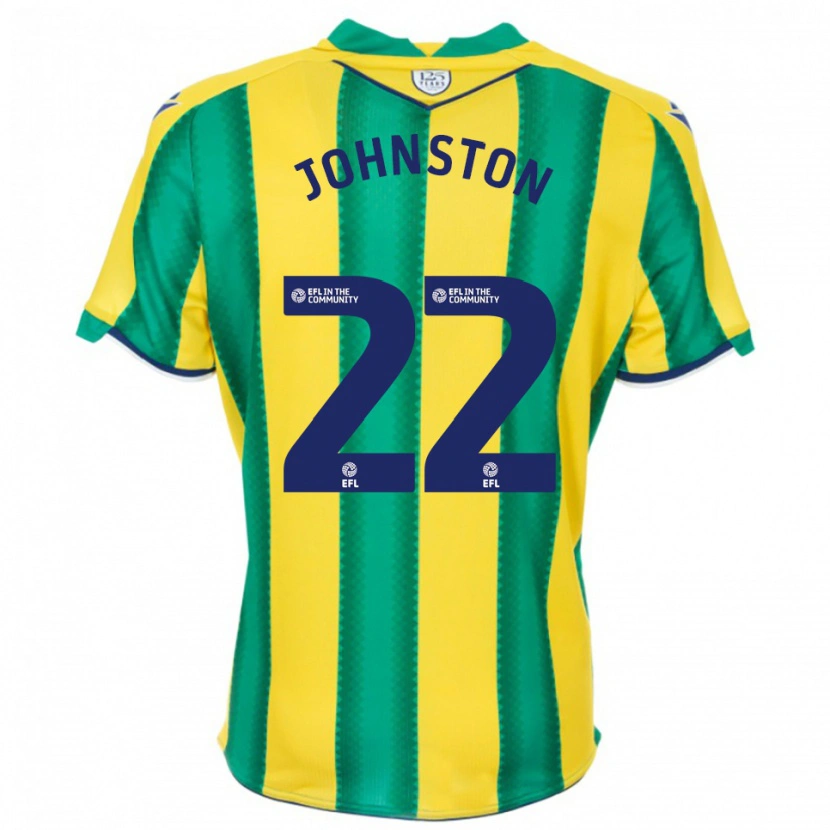 Danxen Dames Mikey Johnston #22 Geel Groen Uitshirt Uittenue 2025/26 T-Shirt