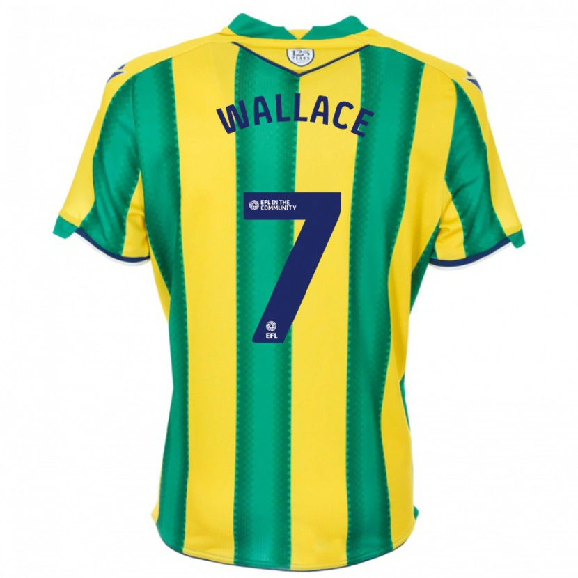 Danxen Dames Jed Wallace #7 Geel Groen Uitshirt Uittenue 2025/26 T-Shirt