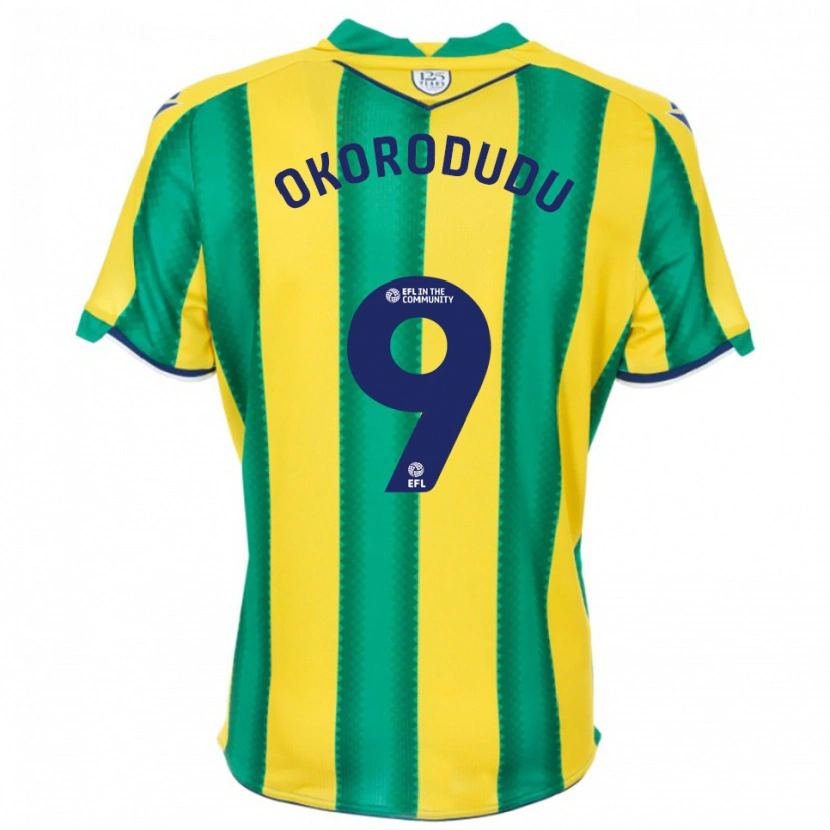 Danxen Dames Adam Okorodudu #9 Geel Groen Uitshirt Uittenue 2025/26 T-Shirt