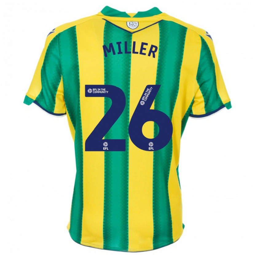 Danxen Dames Nna Miller #26 Geel Groen Uitshirt Uittenue 2025/26 T-Shirt