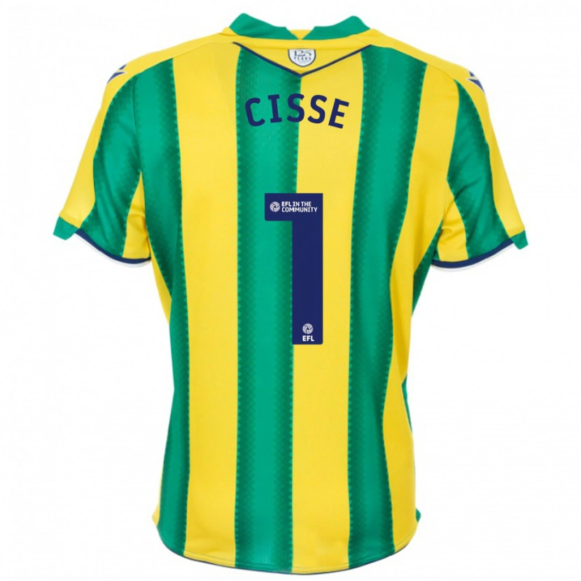 Danxen Dames Ben Cisse #1 Geel Groen Uitshirt Uittenue 2025/26 T-Shirt