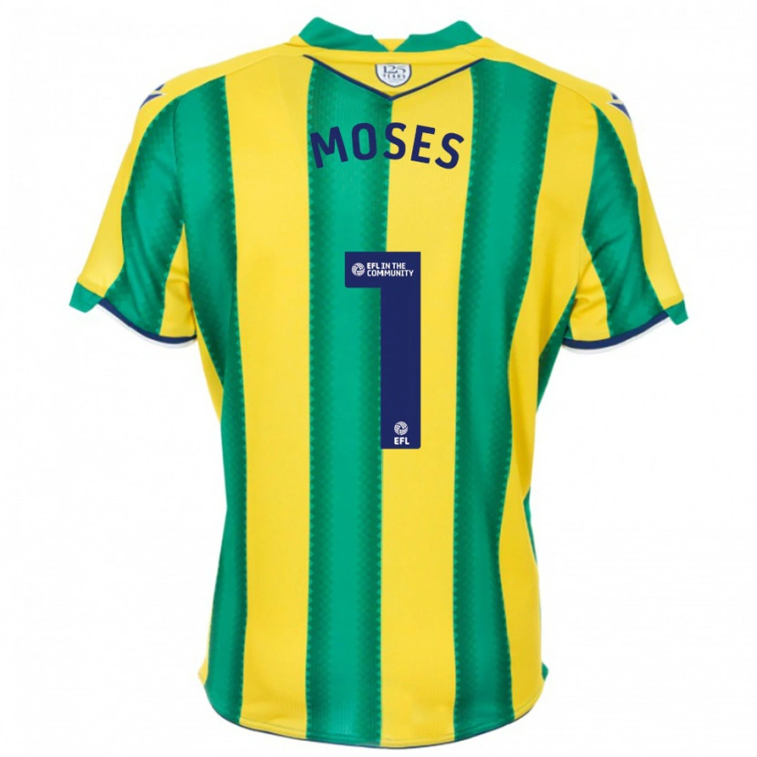 Danxen Dames Maxwell Moses #1 Geel Groen Uitshirt Uittenue 2025/26 T-Shirt