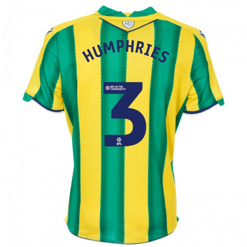 Danxen Dames Evan Humphries #3 Geel Groen Uitshirt Uittenue 2025/26 T-Shirt