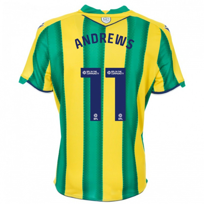 Danxen Dames Marli Rhodes-Andrews #11 Geel Groen Uitshirt Uittenue 2025/26 T-Shirt