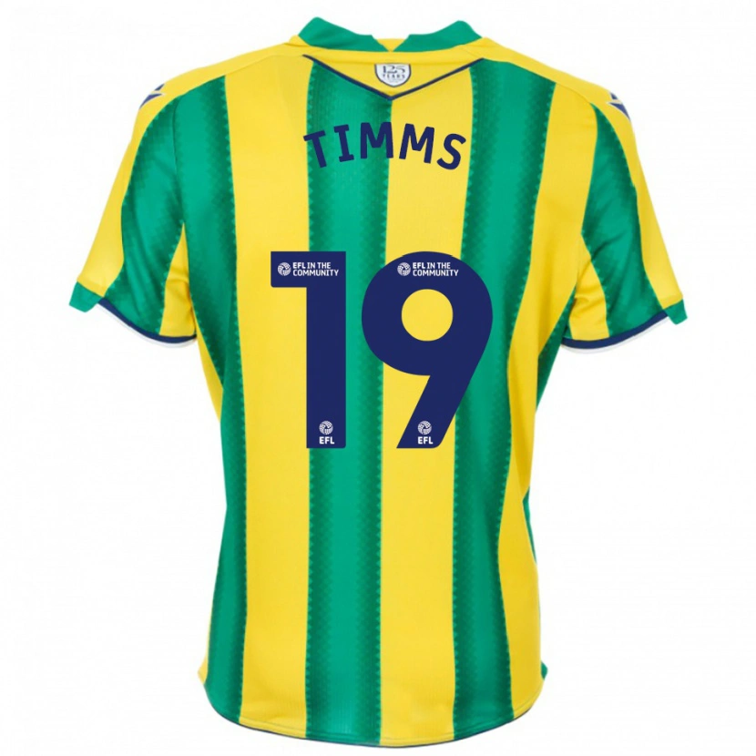Danxen Dames Maria Timms #19 Geel Groen Uitshirt Uittenue 2025/26 T-Shirt