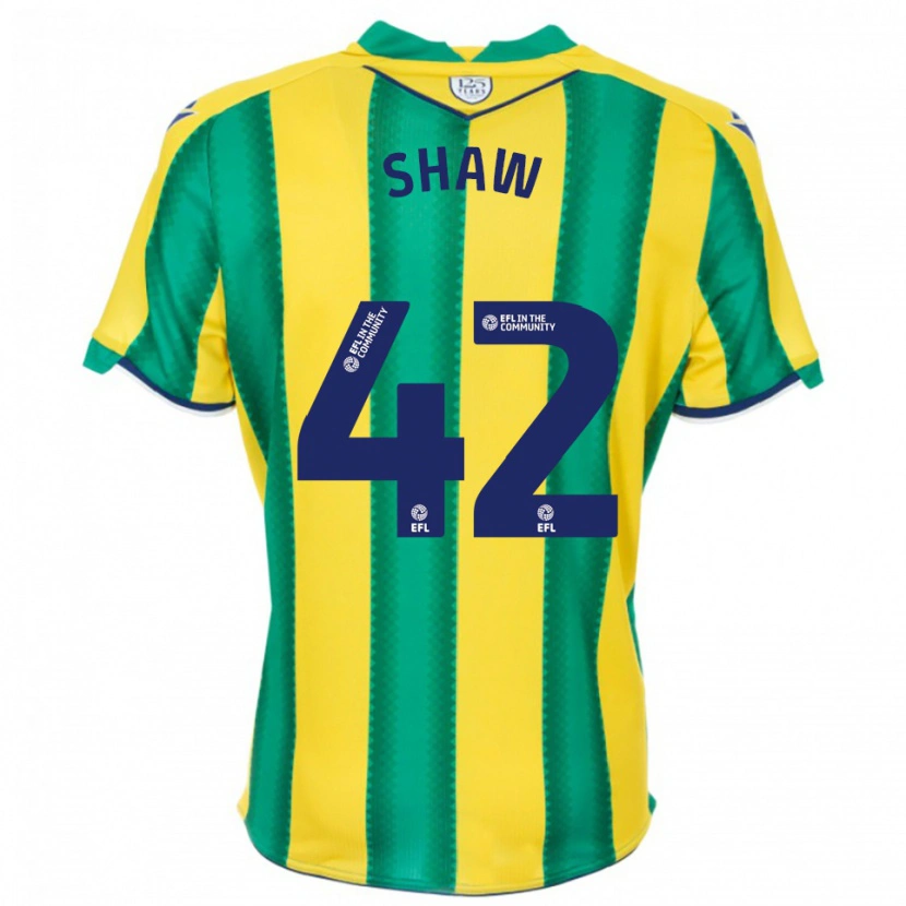 Danxen Dames Josh Shaw #42 Geel Groen Uitshirt Uittenue 2025/26 T-Shirt