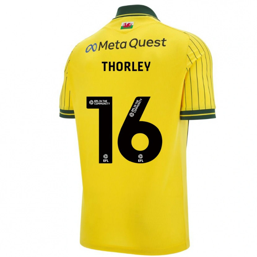 Danxen Dames Connor Thorley #16 Geel Groen Uitshirt Uittenue 2025/26 T-Shirt