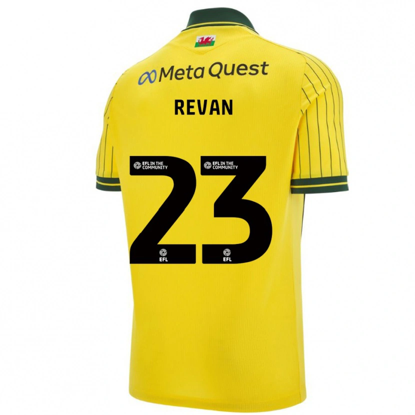 Danxen Dames Sebastian Revan #23 Geel Groen Uitshirt Uittenue 2025/26 T-Shirt