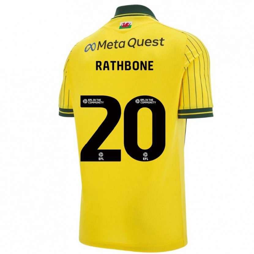 Danxen Dames Ollie Rathbone #20 Geel Groen Uitshirt Uittenue 2025/26 T-Shirt