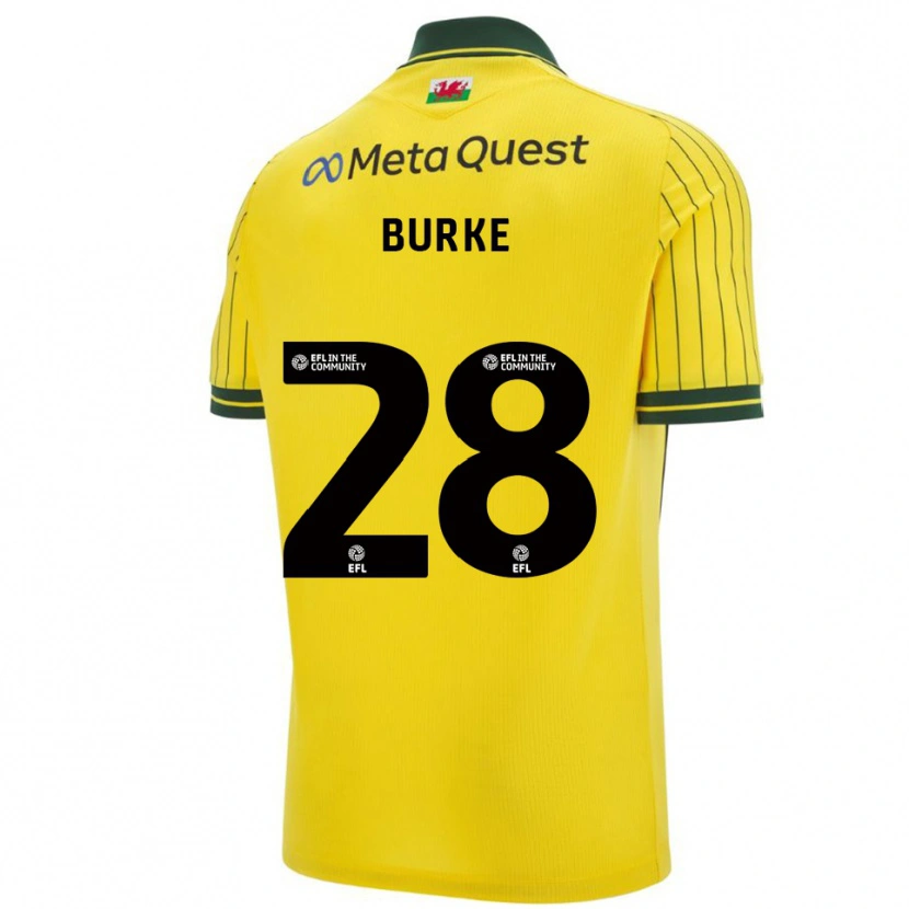 Danxen Dames Leah Burke #28 Geel Groen Uitshirt Uittenue 2025/26 T-Shirt