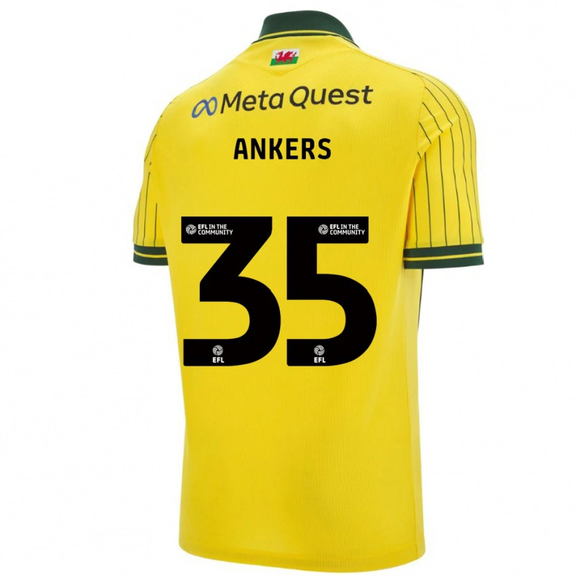 Danxen Dames Chloe Ankers #35 Geel Groen Uitshirt Uittenue 2025/26 T-Shirt