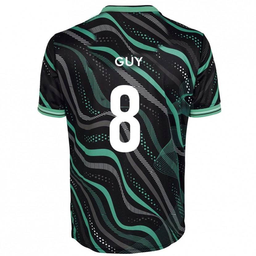 Danxen Dames Callum Guy #8 Zwart Groen Uitshirt Uittenue 2025/26 T-Shirt