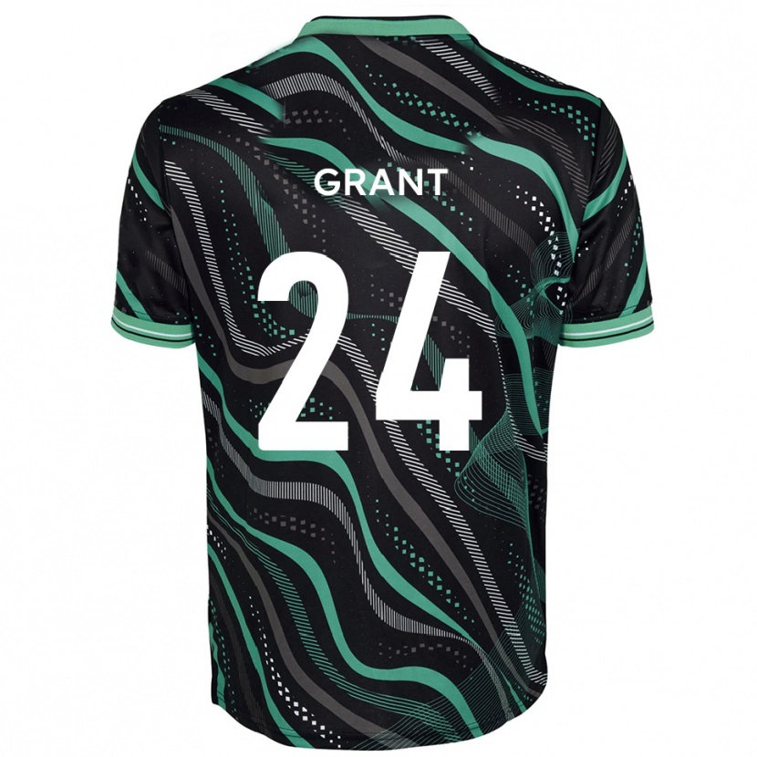 Danxen Dames Josh Grant #24 Zwart Groen Uitshirt Uittenue 2025/26 T-Shirt