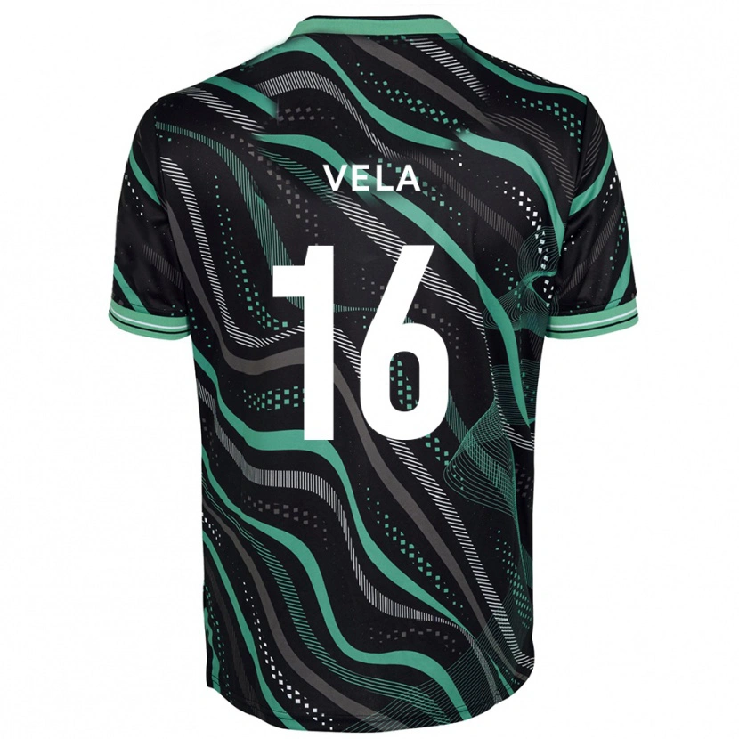 Danxen Dames Josh Vela #16 Zwart Groen Uitshirt Uittenue 2025/26 T-Shirt