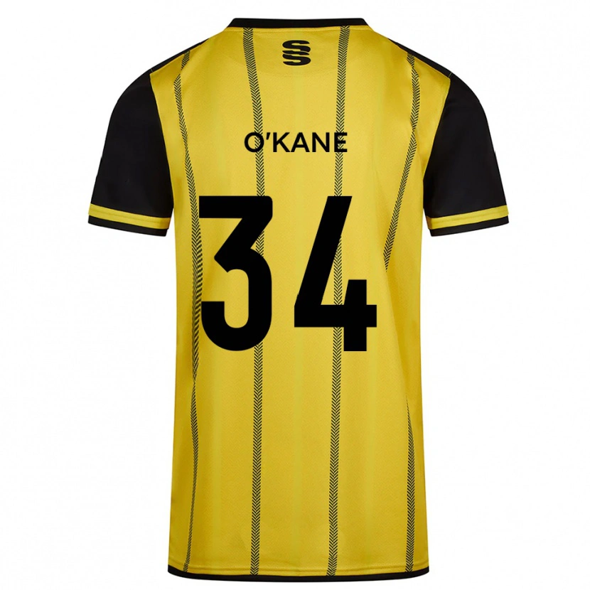 Danxen Dames Taelor O'kane #34 Geel Zwart Uitshirt Uittenue 2025/26 T-Shirt