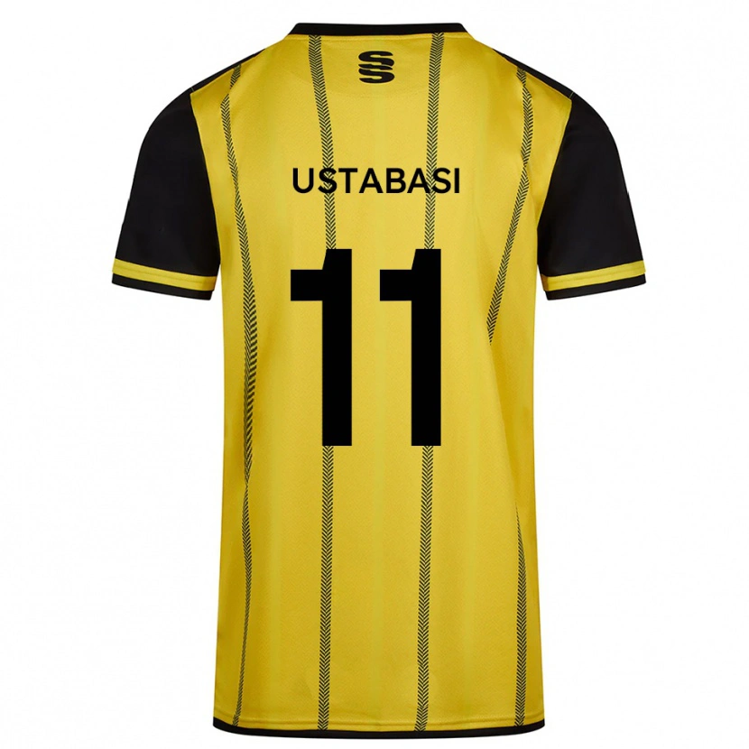 Danxen Dames Jonathan Ustabasi #11 Geel Zwart Uitshirt Uittenue 2025/26 T-Shirt