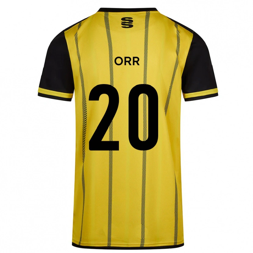 Danxen Dames Oliver Orr #20 Geel Zwart Uitshirt Uittenue 2025/26 T-Shirt