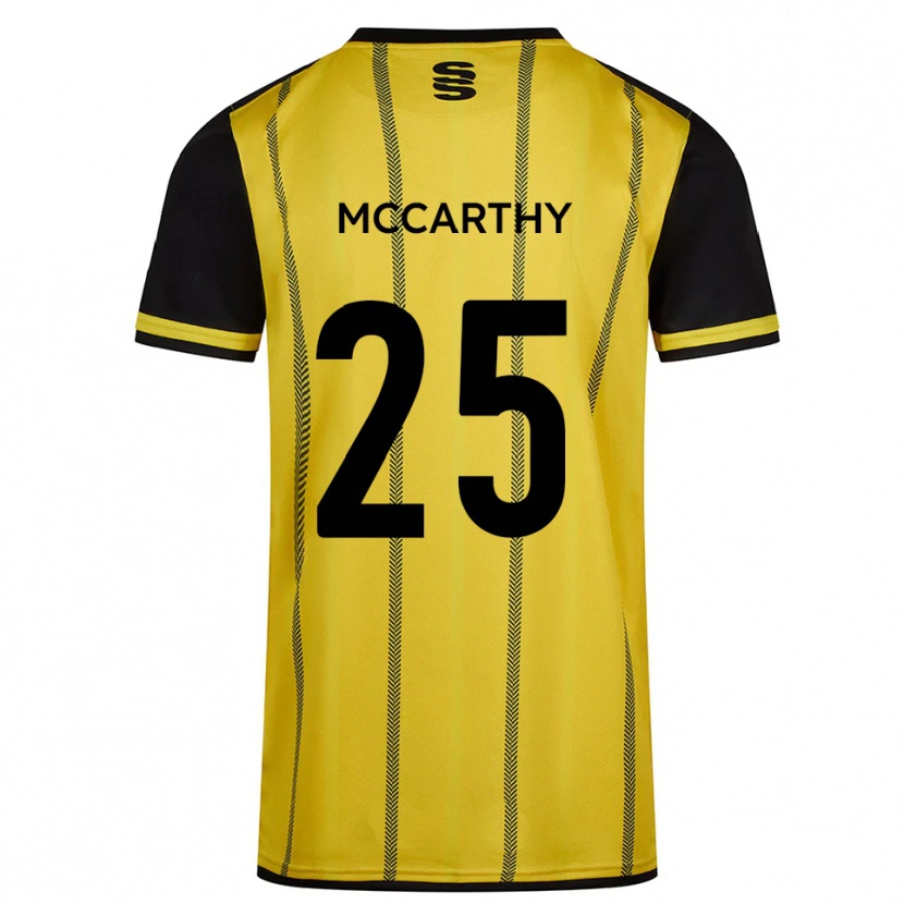 Danxen Dames Max Mccarthy #25 Geel Zwart Uitshirt Uittenue 2025/26 T-Shirt