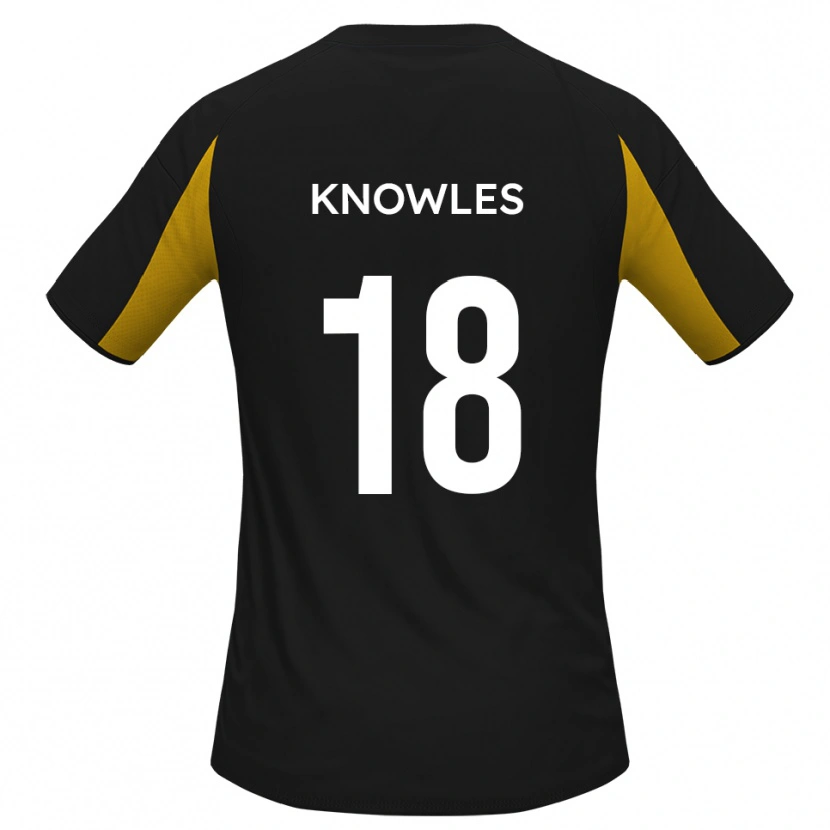 Danxen Dames Jimmy Knowles #18 Zwart Geel Uitshirt Uittenue 2025/26 T-Shirt