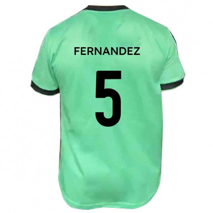Danxen Dames Luis Fernandez #5 Turkoois Zwart Uitshirt Uittenue 2025/26 T-Shirt