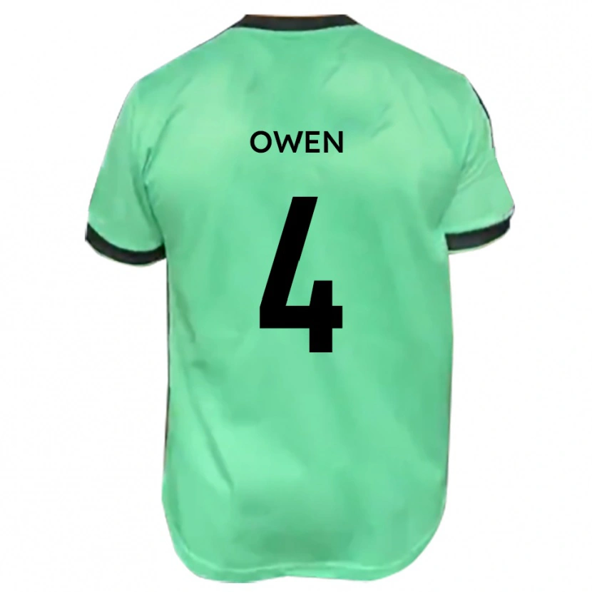 Danxen Dames Nathaniel Owen #4 Turkoois Zwart Uitshirt Uittenue 2025/26 T-Shirt