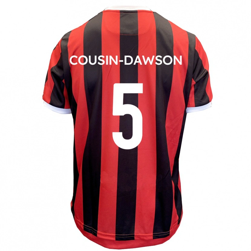 Danxen Dames Finn Cousin-Dawson #5 Rood Zwart Uitshirt Uittenue 2025/26 T-Shirt