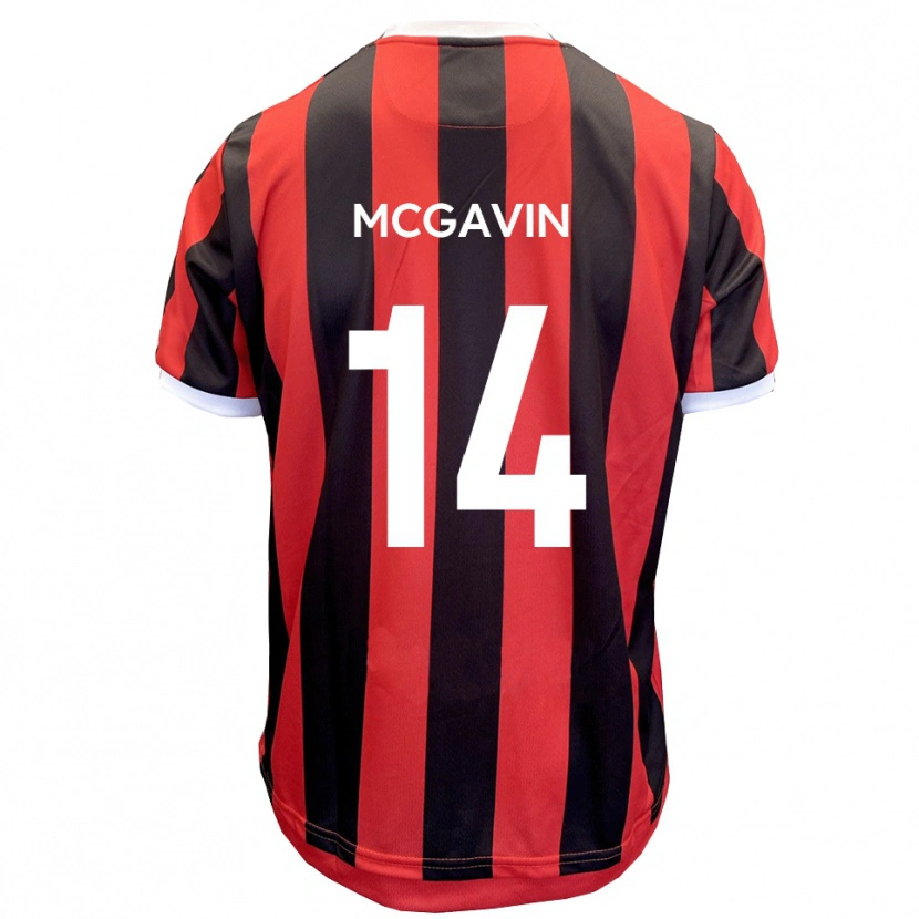 Danxen Dames Brett Mcgavin #14 Rood Zwart Uitshirt Uittenue 2025/26 T-Shirt