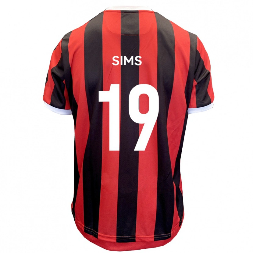 Danxen Dames Josh Sims #19 Rood Zwart Uitshirt Uittenue 2025/26 T-Shirt