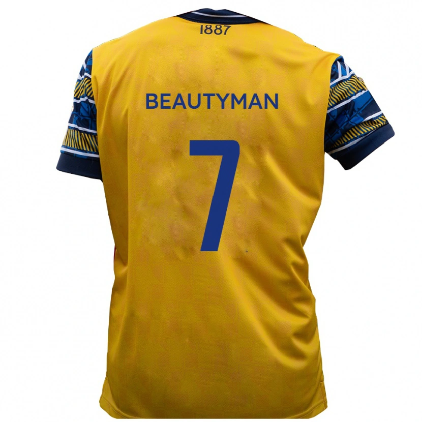 Danxen Dames Harry Beautyman #7 Geel Zwart Uitshirt Uittenue 2025/26 T-Shirt