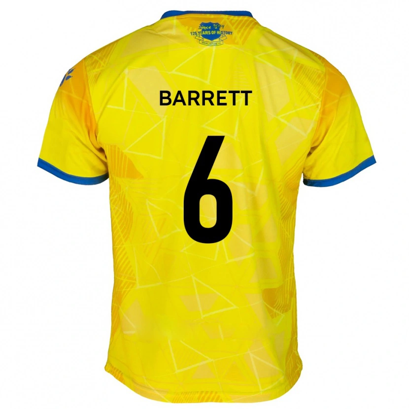 Danxen Dames Mason Barrett #6 Geel Blauw Uitshirt Uittenue 2025/26 T-Shirt