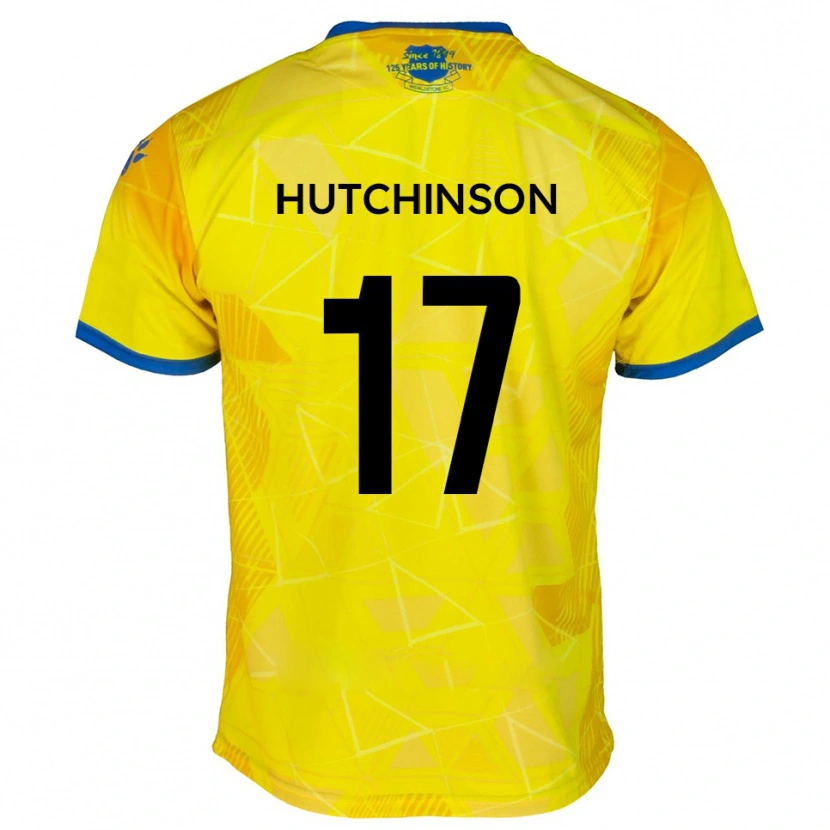 Danxen Dames Dom Hutchinson #17 Geel Blauw Uitshirt Uittenue 2025/26 T-Shirt