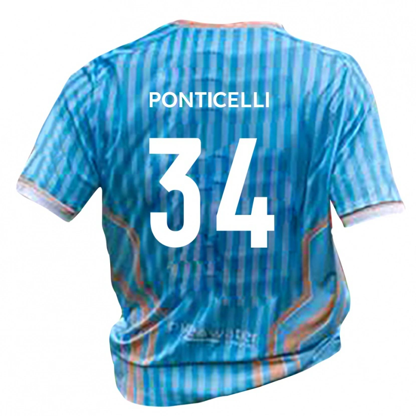 Danxen Dames Jordan Ponticelli #34 Zwart Goud Uitshirt Uittenue 2025/26 T-Shirt