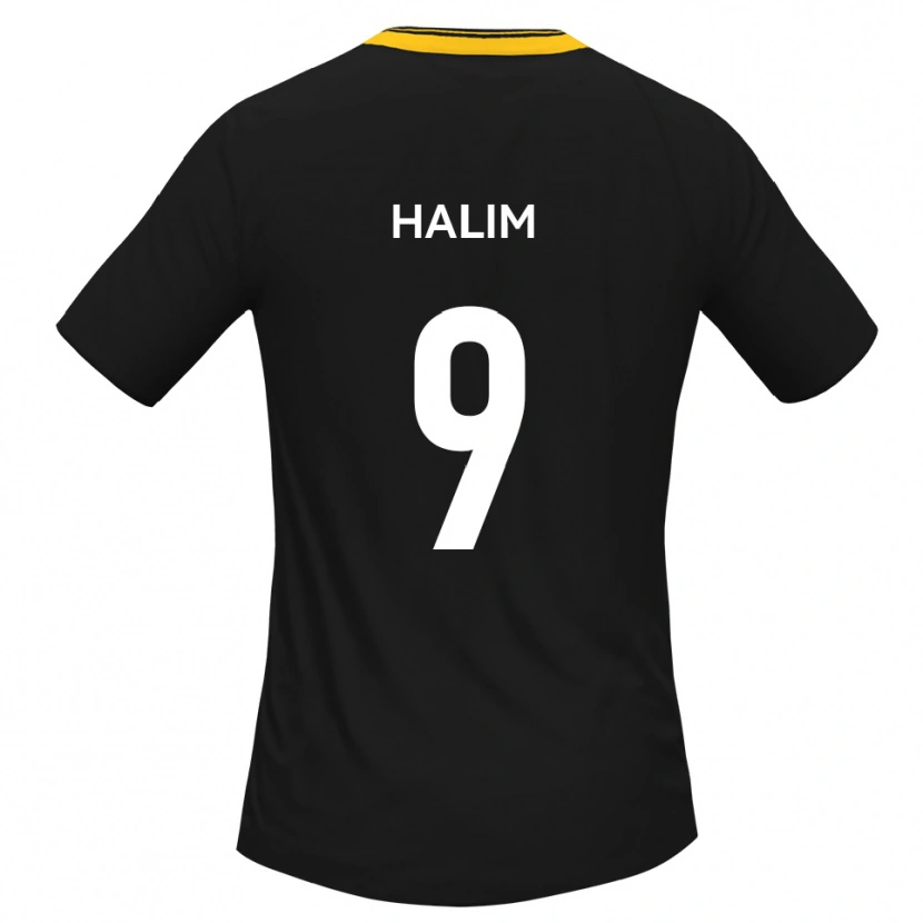 Danxen Dames Mehmet Halim #9 Zwart Geel Uitshirt Uittenue 2025/26 T-Shirt