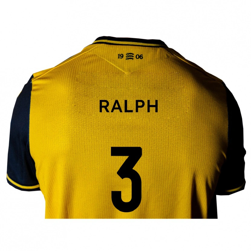 Danxen Dames Nathan Ralph #3 Geel Zwart Uitshirt Uittenue 2025/26 T-Shirt