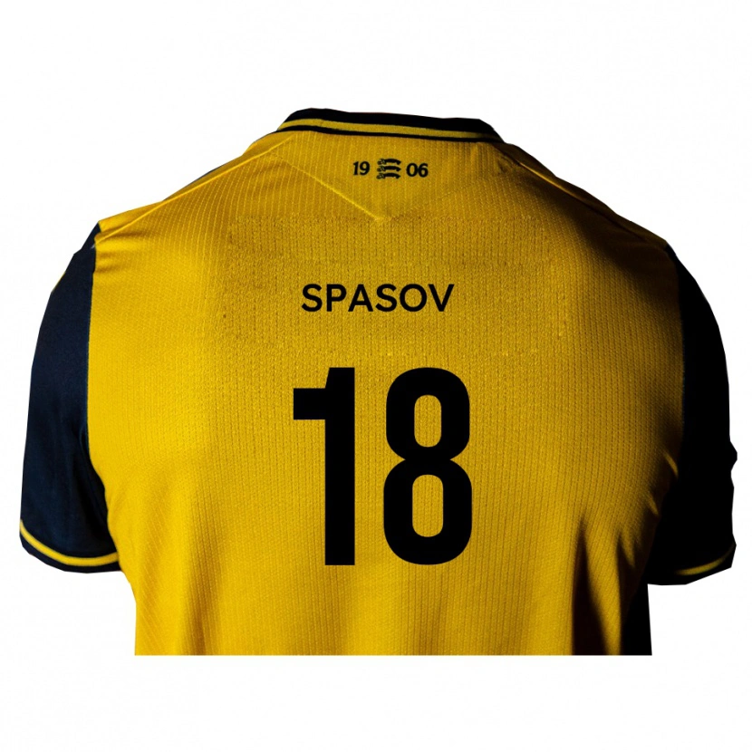 Danxen Dames Slavi Spasov #18 Geel Zwart Uitshirt Uittenue 2025/26 T-Shirt