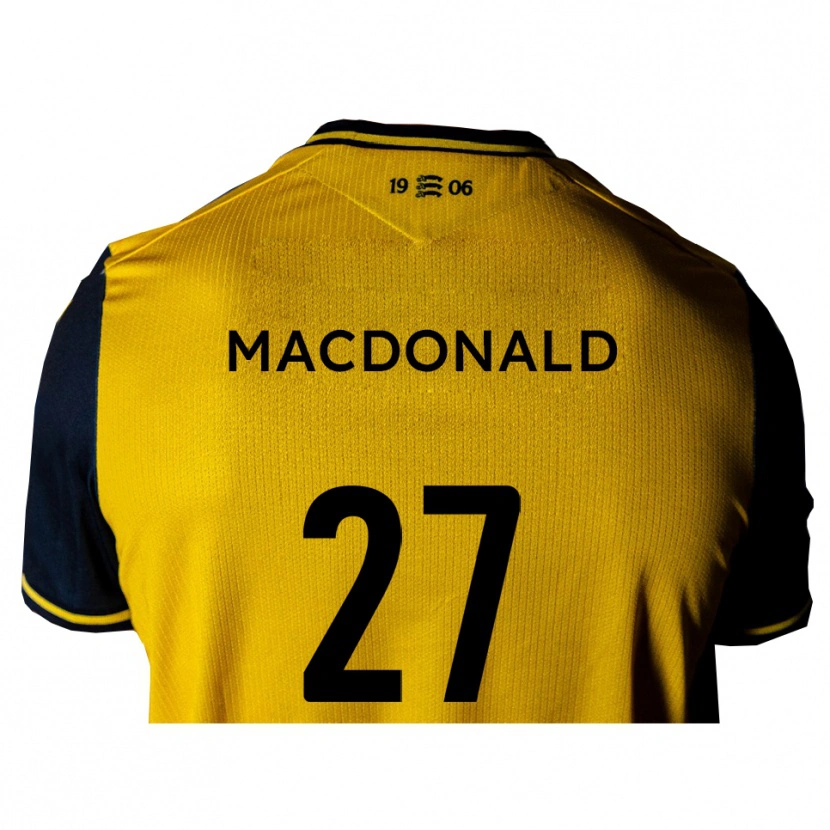 Danxen Dames Beau Macdonald #27 Geel Zwart Uitshirt Uittenue 2025/26 T-Shirt