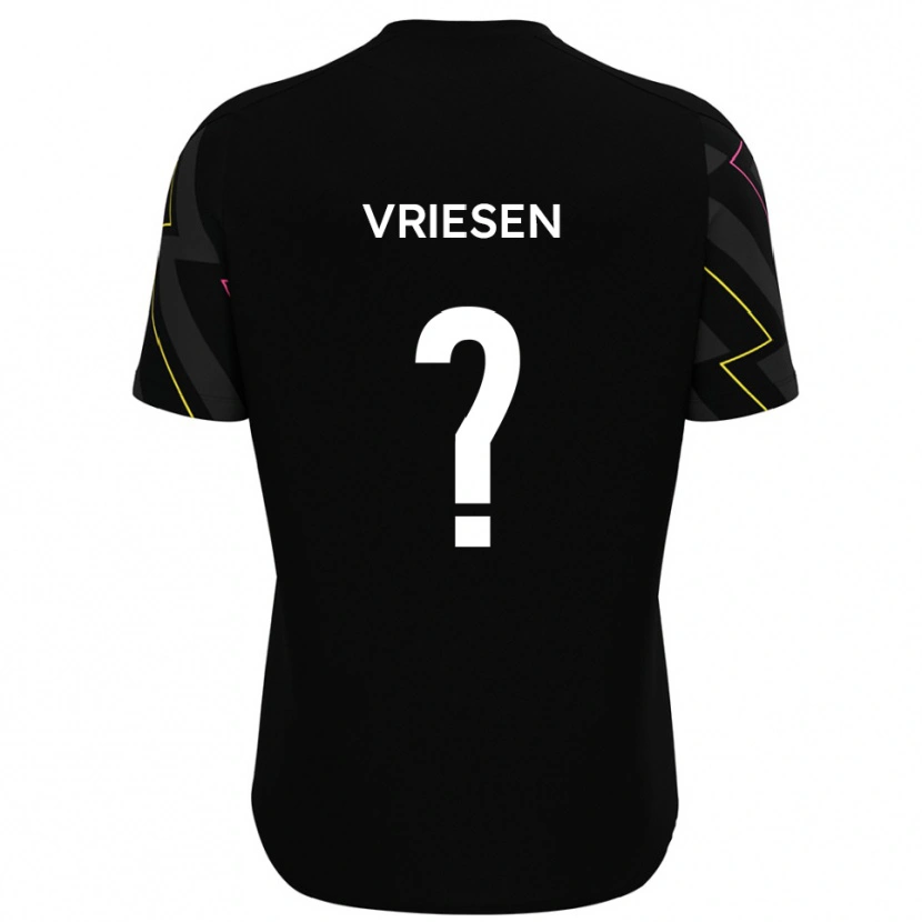 Danxen Dames Fabian Vriesen #0 Zwart Grijs Uitshirt Uittenue 2025/26 T-Shirt