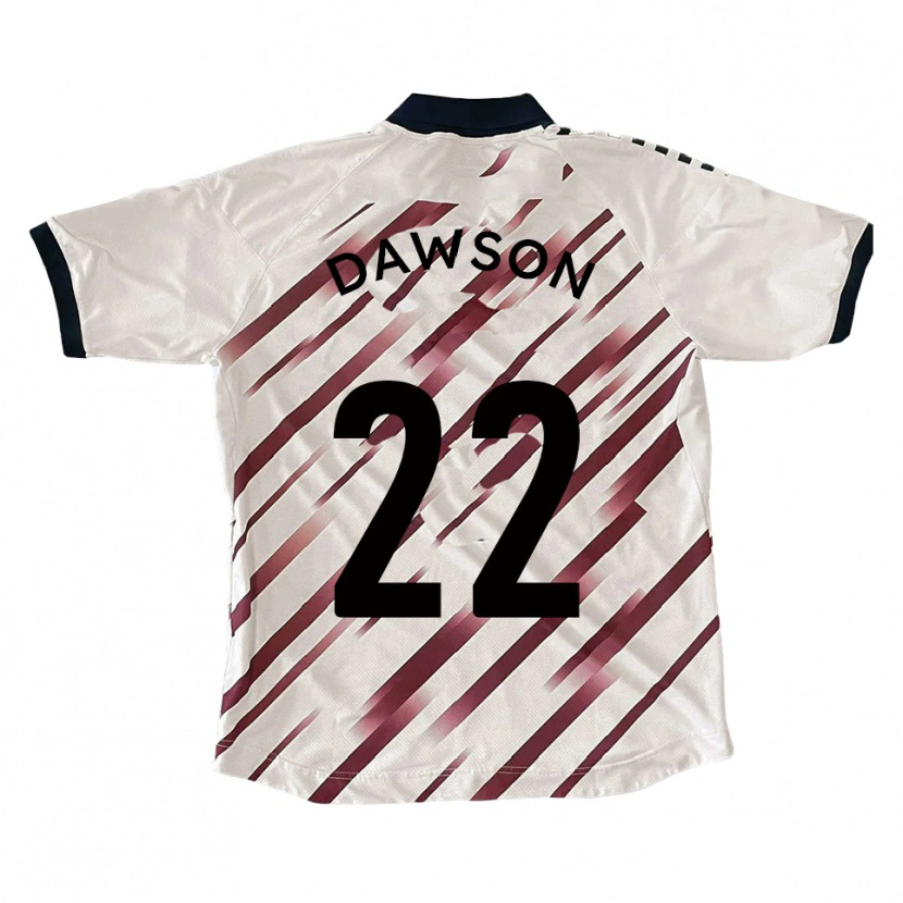 Danxen Dames Joey Dawson #22 Wit Rood Uitshirt Uittenue 2025/26 T-Shirt