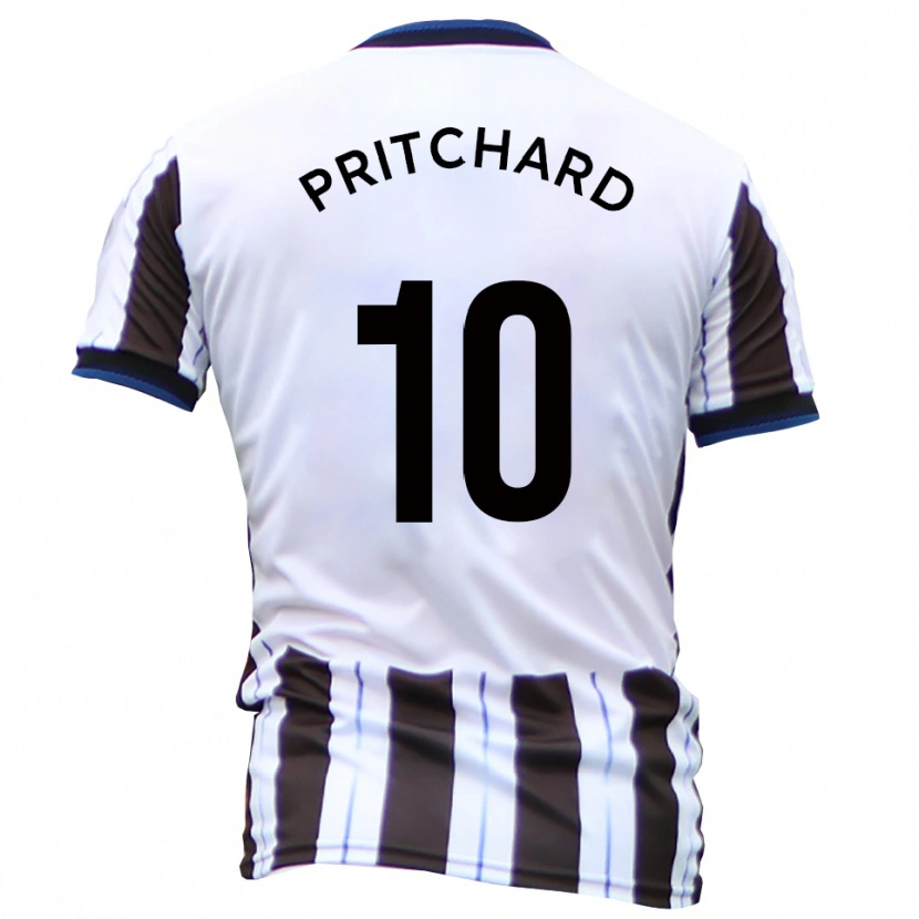 Danxen Dames Joe Pritchard #10 Wit Zwart Uitshirt Uittenue 2025/26 T-Shirt